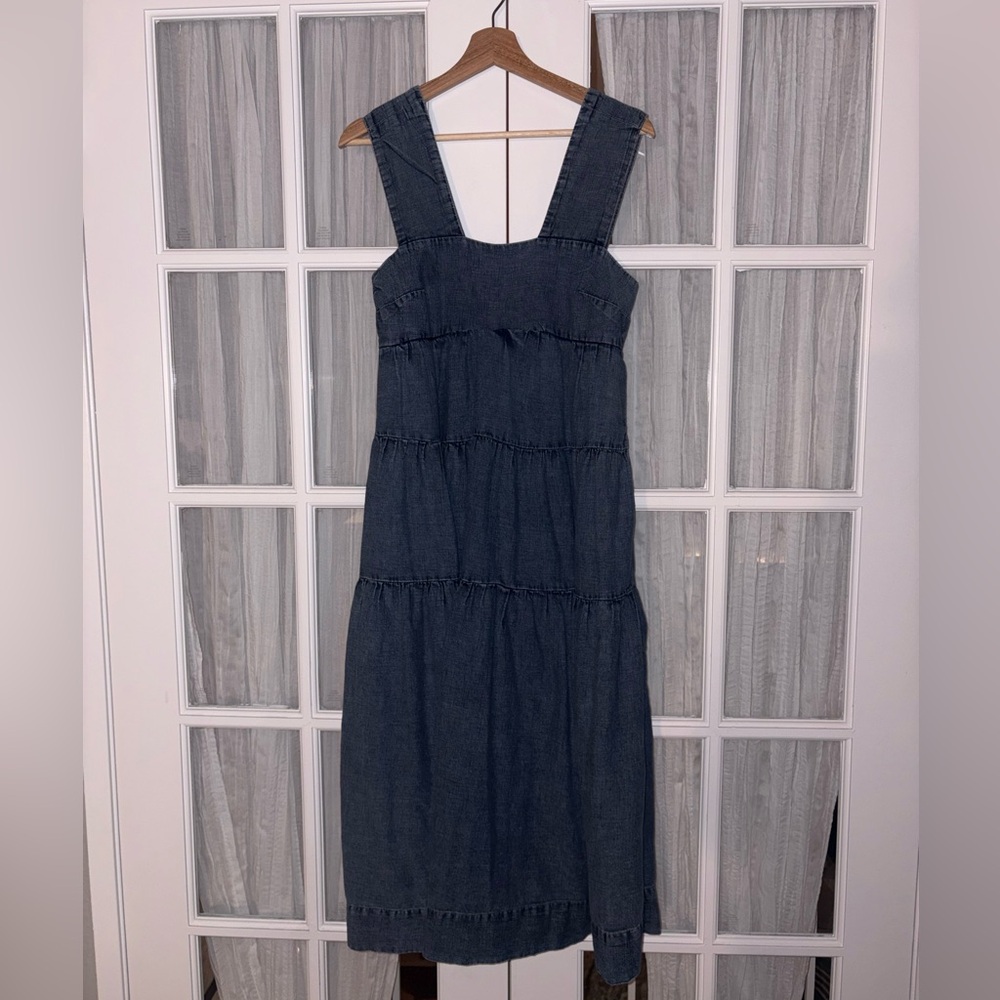 Anthropologie Blue Denim Midi Dress